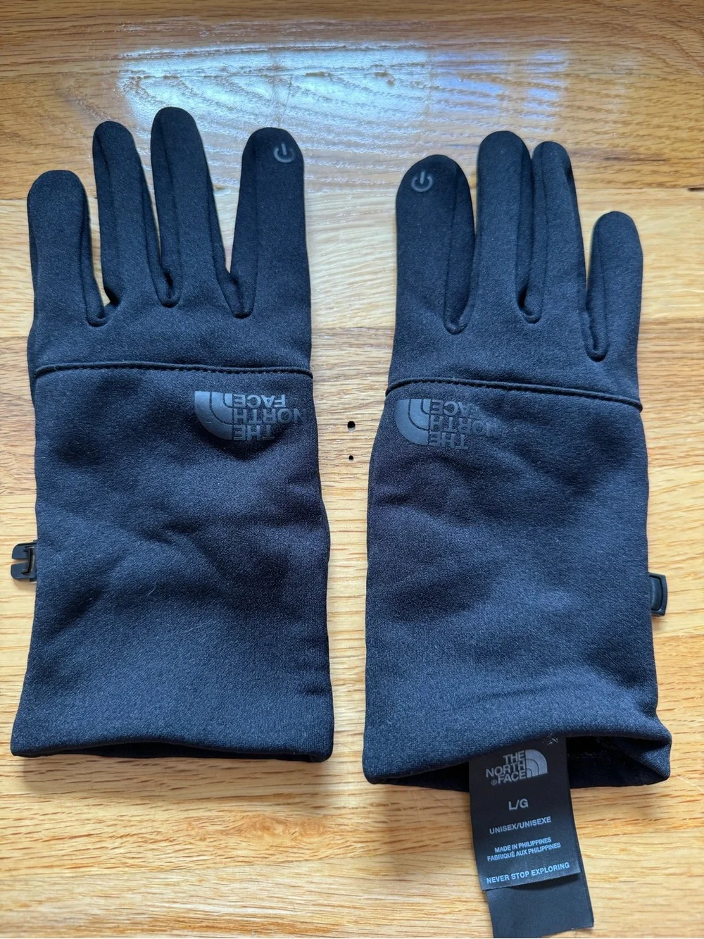 The North Face Black Touchscreen Gloves large fleece lined